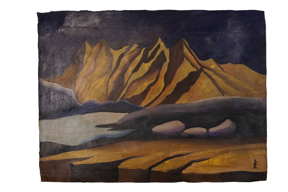 Lot 218: "Untitled" - Nicholas Roerich (1874–1947), Oil on Canvas.