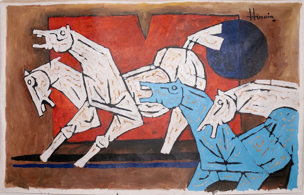 Lot 221: "Untitled" - MAQBOOL FIDA HUSAIN (1913-2011).