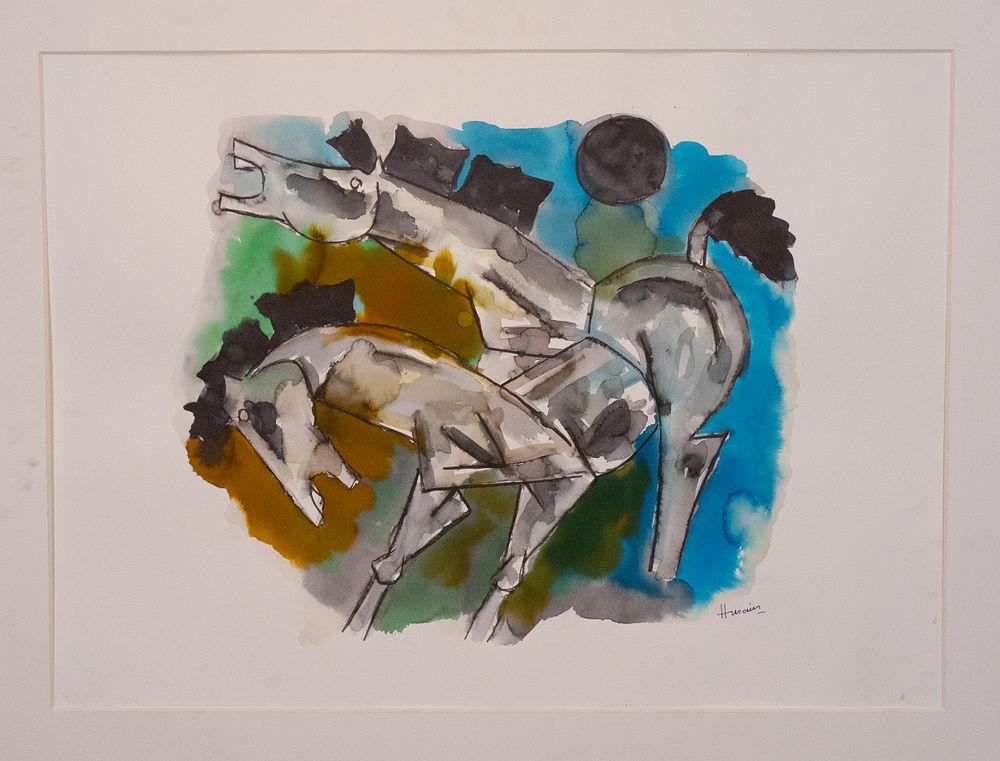 Lot 223: "Untitled" - MAQBOOL FIDA HUSAIN (1913-2011), Water Colour.