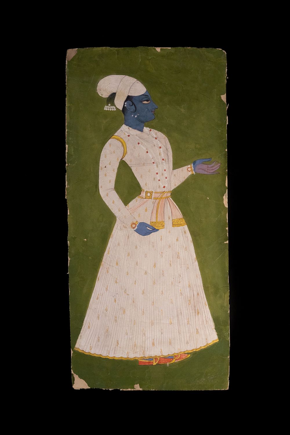 Lot 231: An Indian Bihari Satsai Kangra Miniature Depicting Krishna...