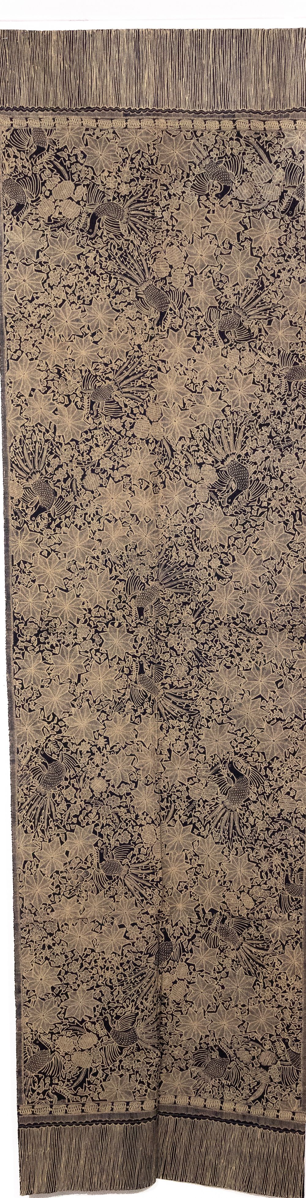 Lot 255: An Indonesian Cotton Batik Embroidery, 19th Century.