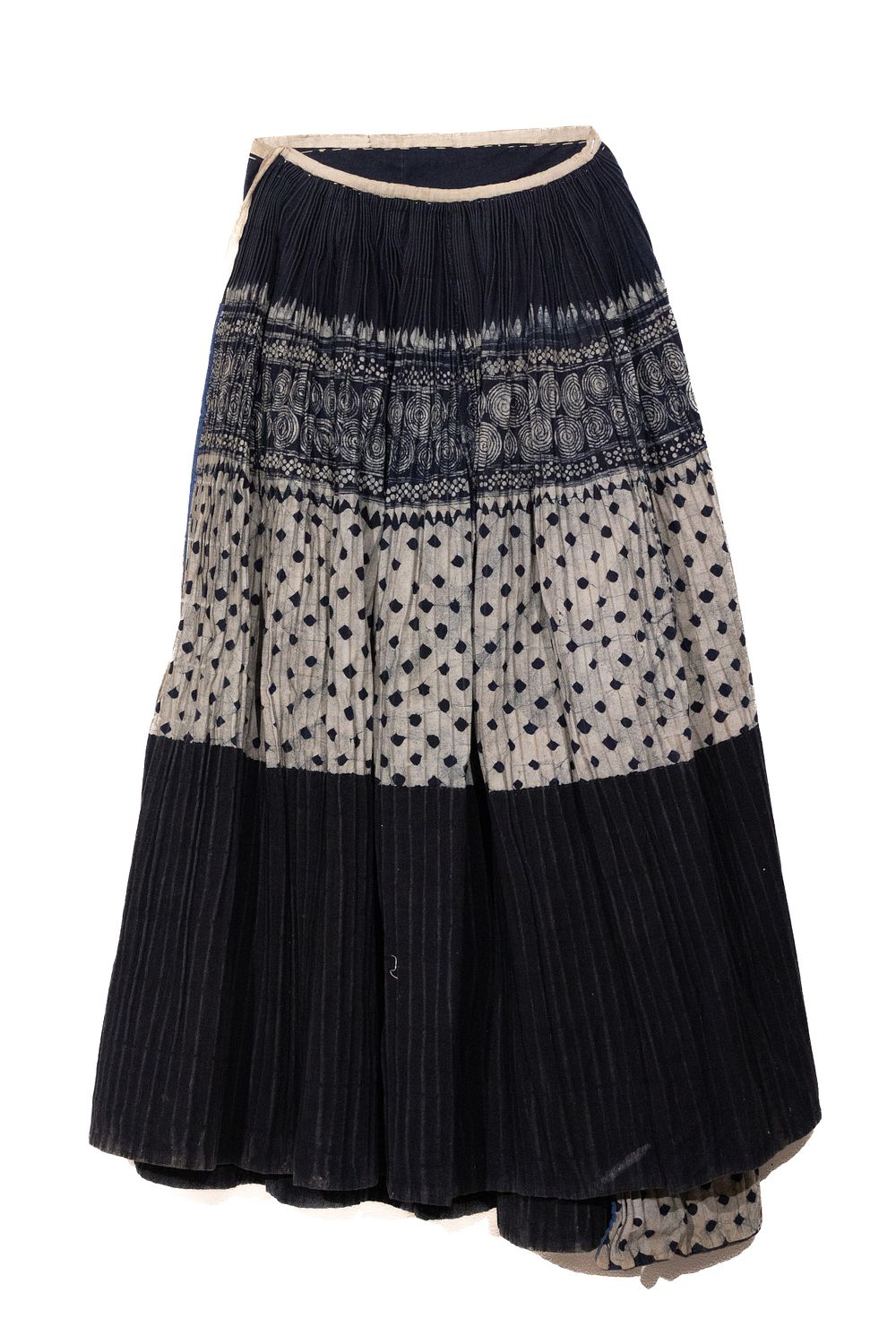 Lot 276: A Rare Chinese Batik Pleated Hand Embroidered Skirt,...