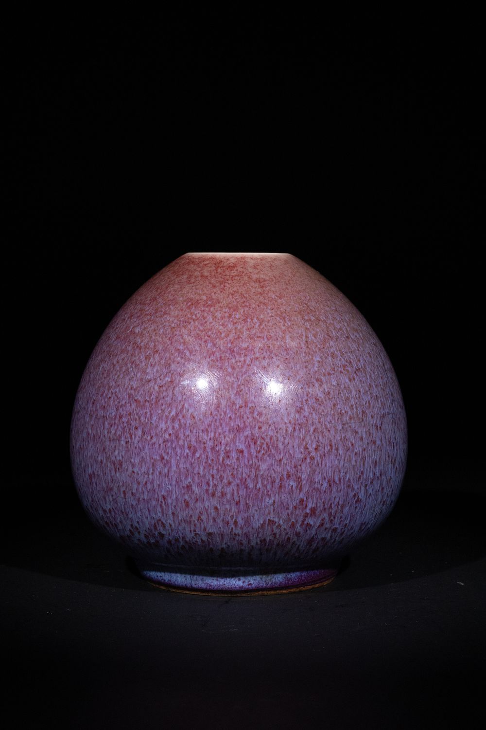 Lot 294: A Chinese Porcelain Flambé Glaze Vase, with Six...