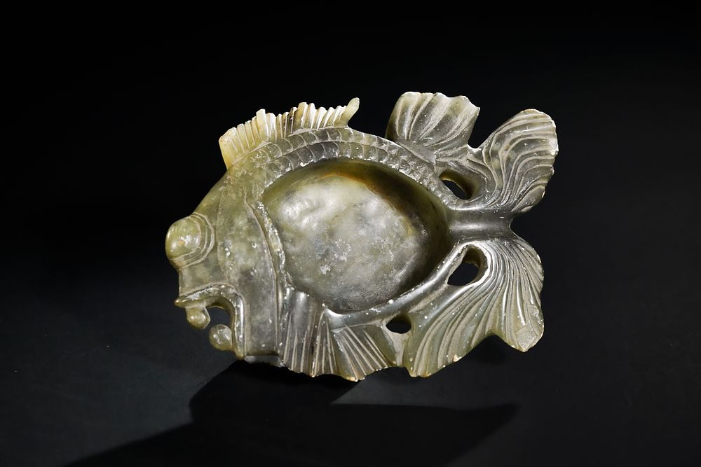 Lot 346: An Eastern Jade Ashtray Carved in the Form...