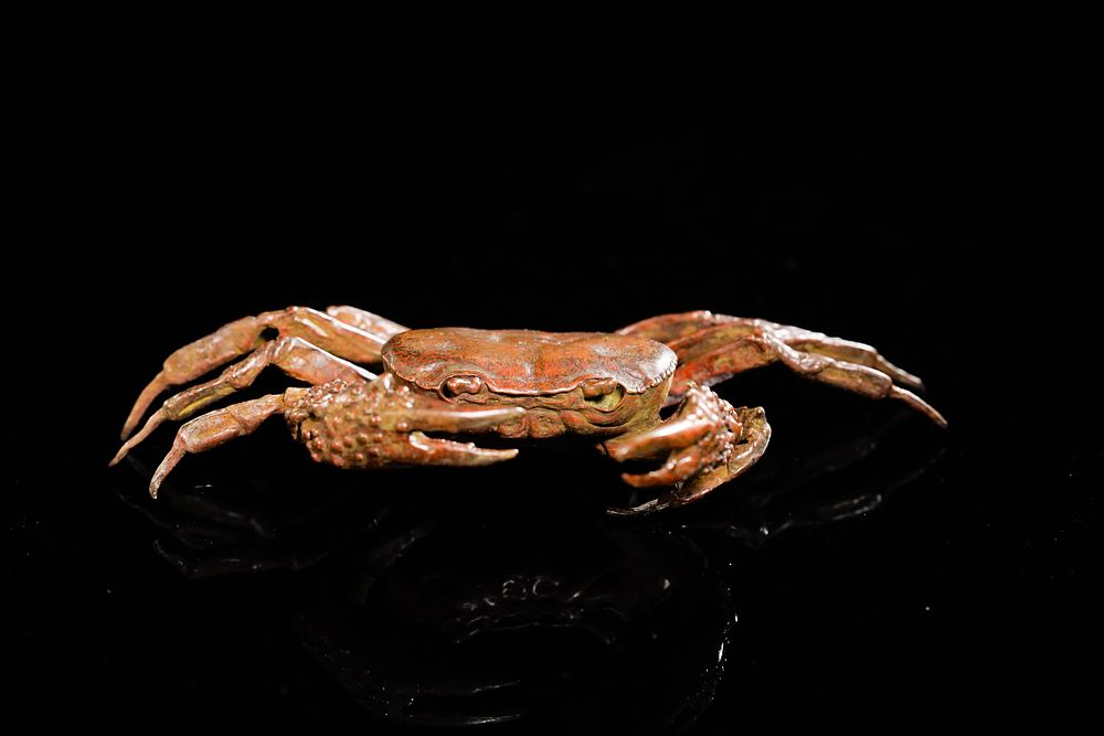 Lot 377: A Japanese Bronze Figure of a Crab.