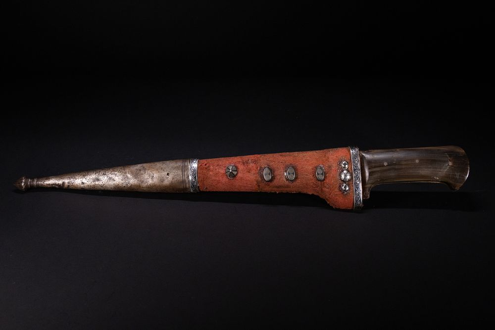 Lot 167: An Indo-Persian Dagger with Bone Hilt and Silver...