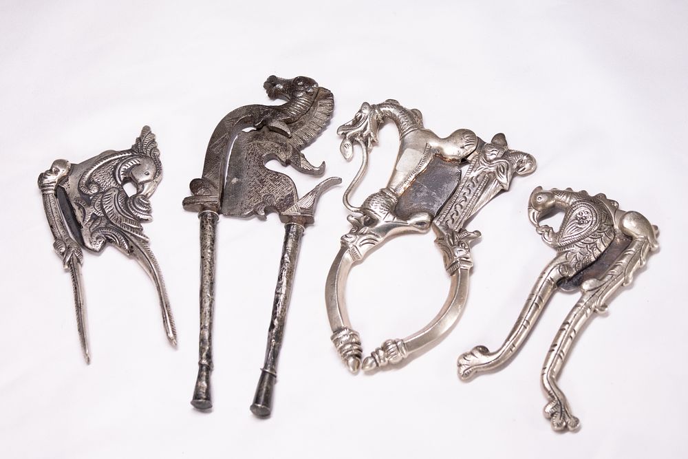 Lot 168: A Lot of Indian White Metal Nutcrackers, 19th...