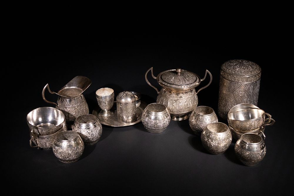 Lot 172: A Mixed Lot of Kashmiri and Persian White...