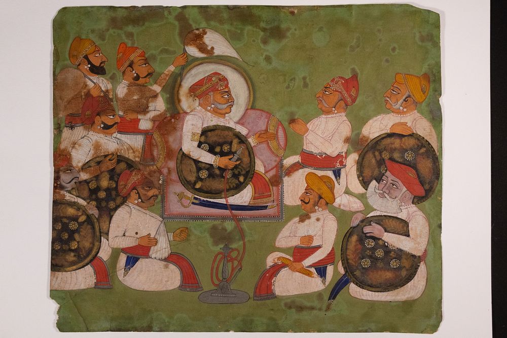 Lot 178: An Indian Miniature Depicting a Mughal Noble in...
