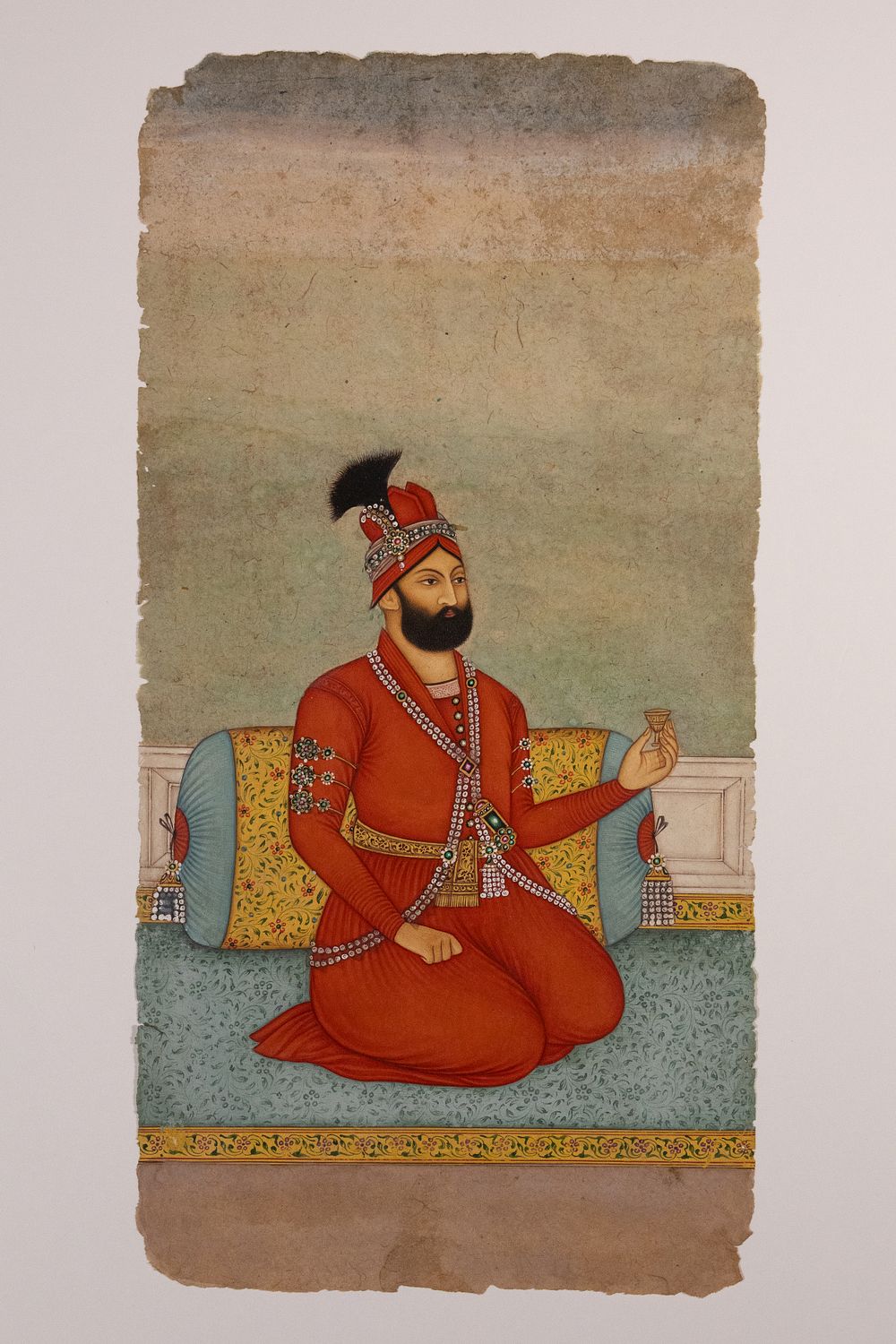 Lot 182: A Mughal Portrait of a Bejewelled Nobleman in...
