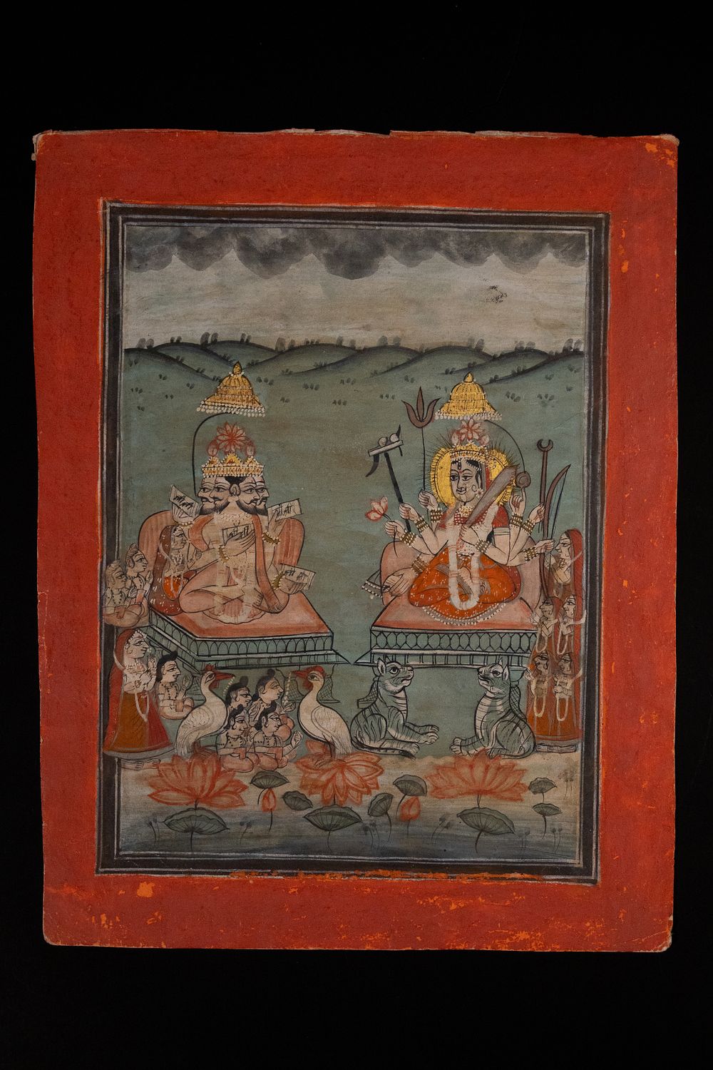 Lot 185: An Indian Miniature Painting of the Goddess Durga...