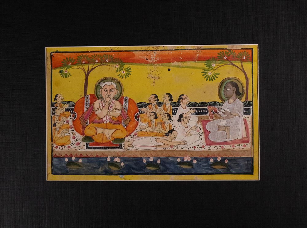Lot 187: An Indian Devotional Miniature Painting of Ganesha and...