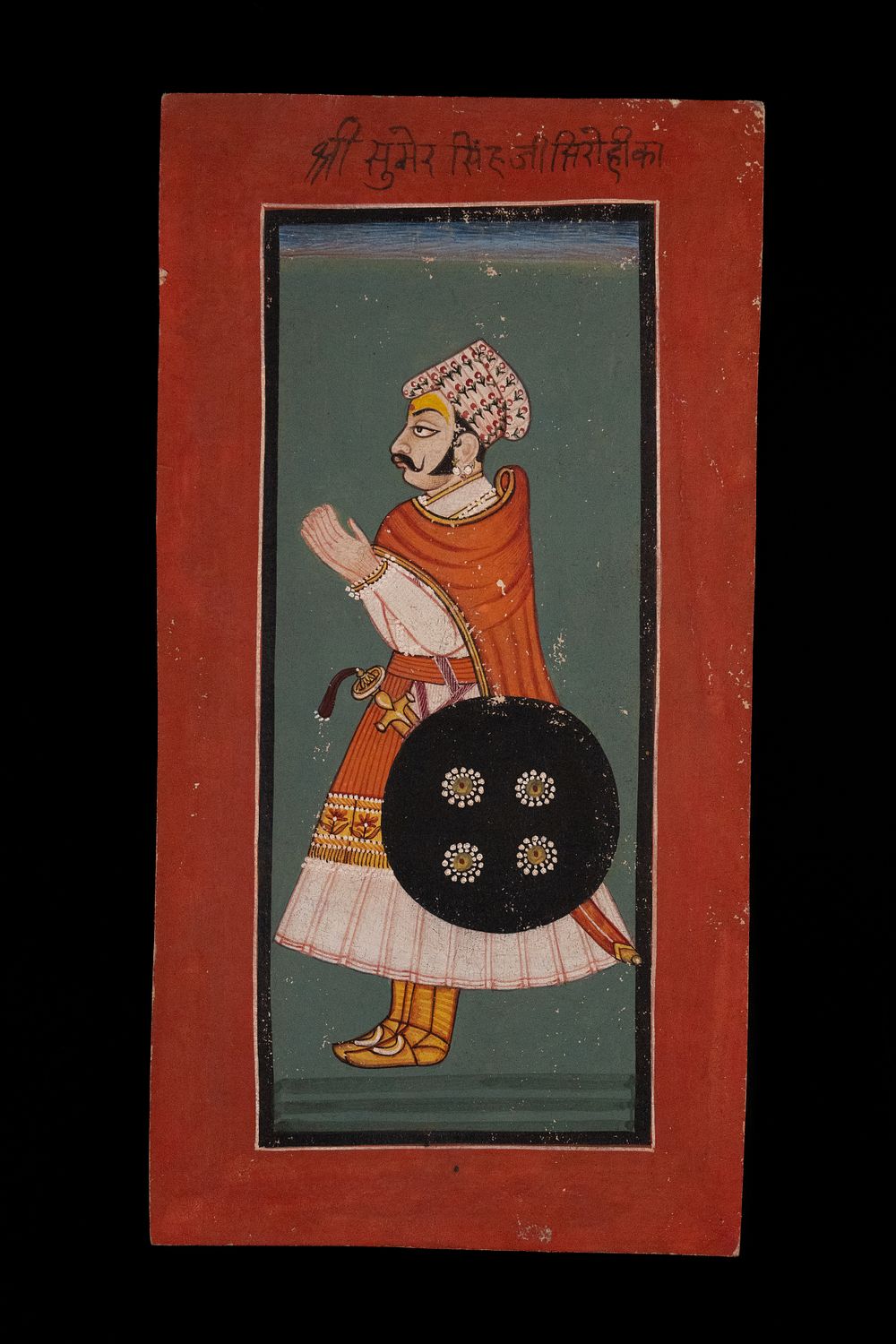 Lot 190: An Indian Miniature Painting of a Rajput Nobleman,...