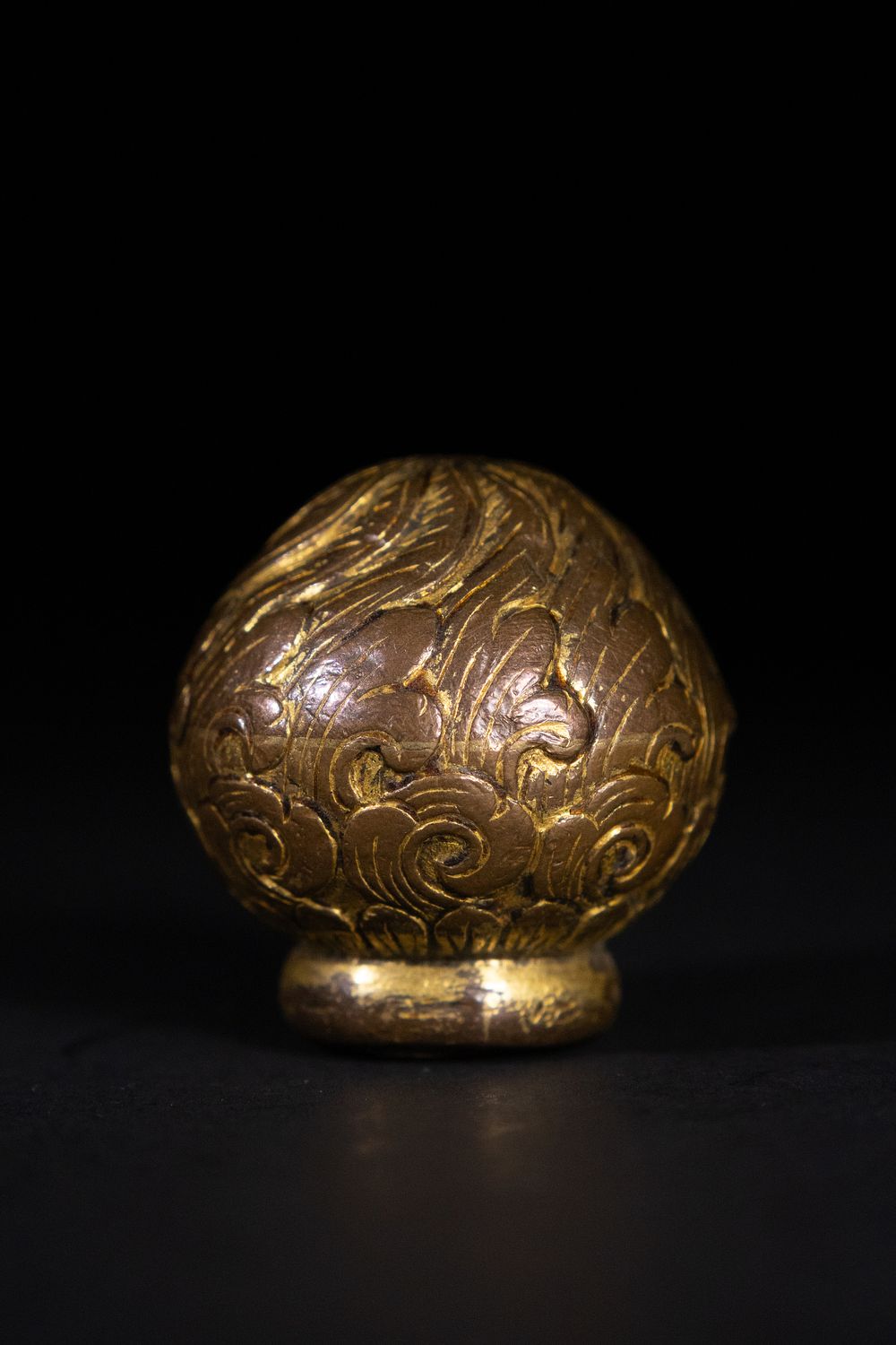 Lot 245: A Chinese Tibetan Gilded Staff Head with Cloud...