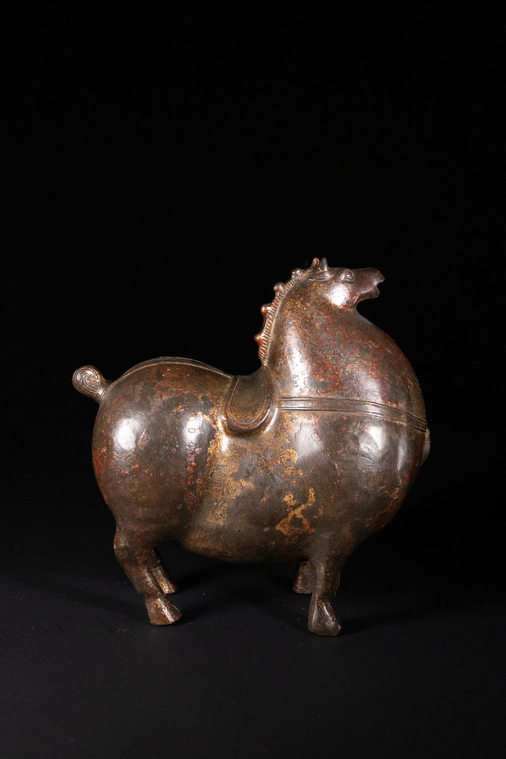 Lot 307: A Chinese Gilt Bronze Figure of a Robust...