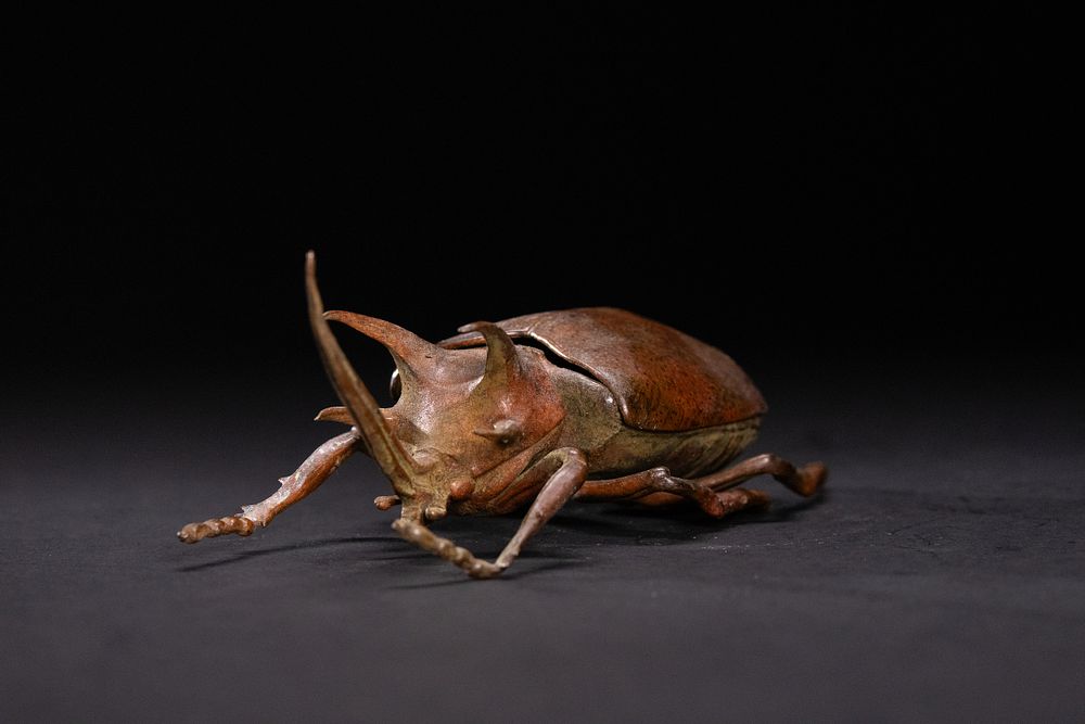 Lot 383: A Large Japanese Bronze Figure of a Rhinoceros...