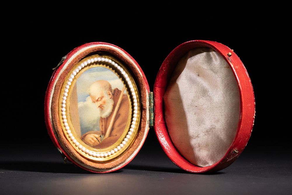 Lot 390: A Painted Portrait Miniature of "The Monk from...