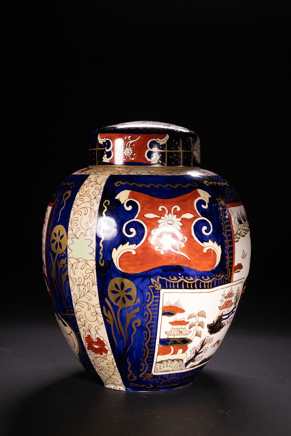 Lot 391: A Mason’s Ironstone ‘Double Landscape’ Ginger Jar, 20th...