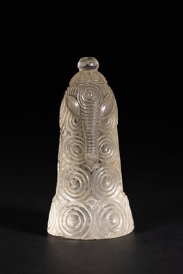 An Islamic Crystal Chess Piece in the Form of a Pawn, Possibly 14th Century. A translucent rock
