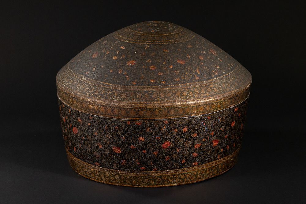 Lot 178: A Kashmiri Papier-Mâché Turban Box, Circa 1870.