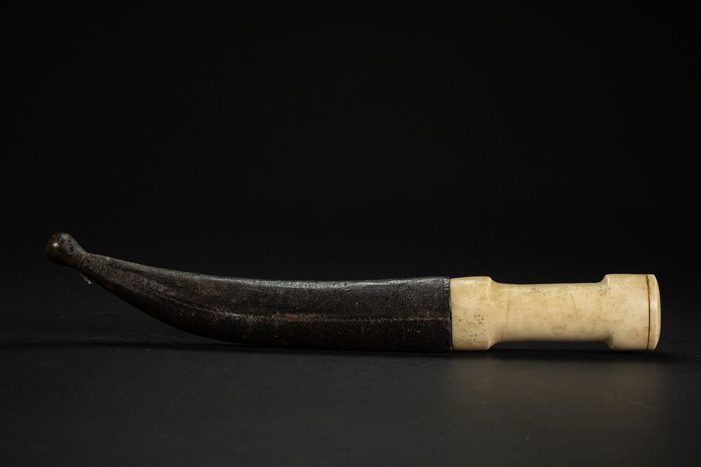 Lot 180: An Indian Steel Dagger with Carved Bone Hilt,...