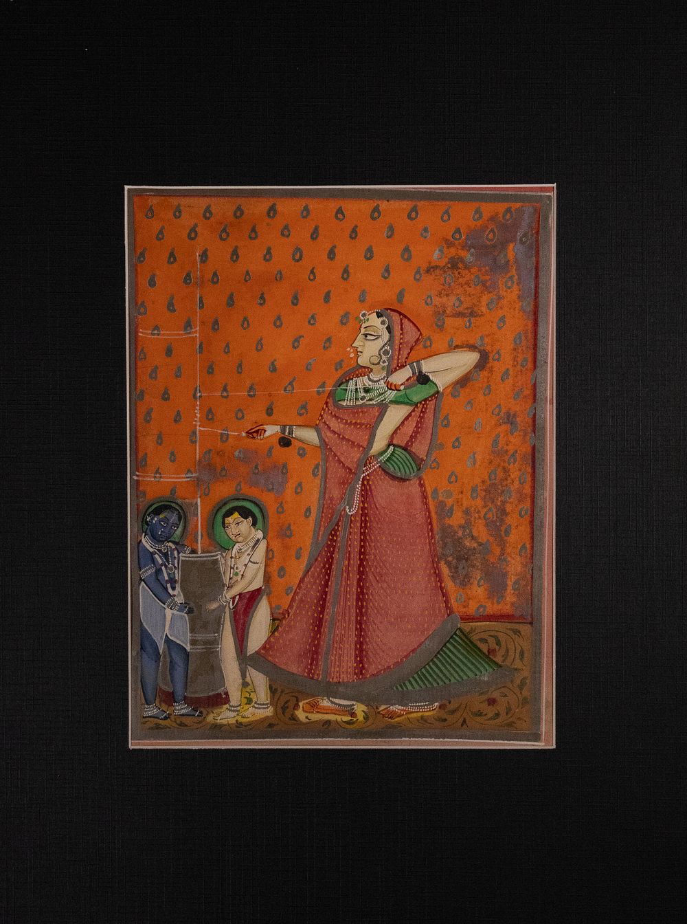Lot 201: An Indian Miniature Painting of Yashoda and Krishna,...