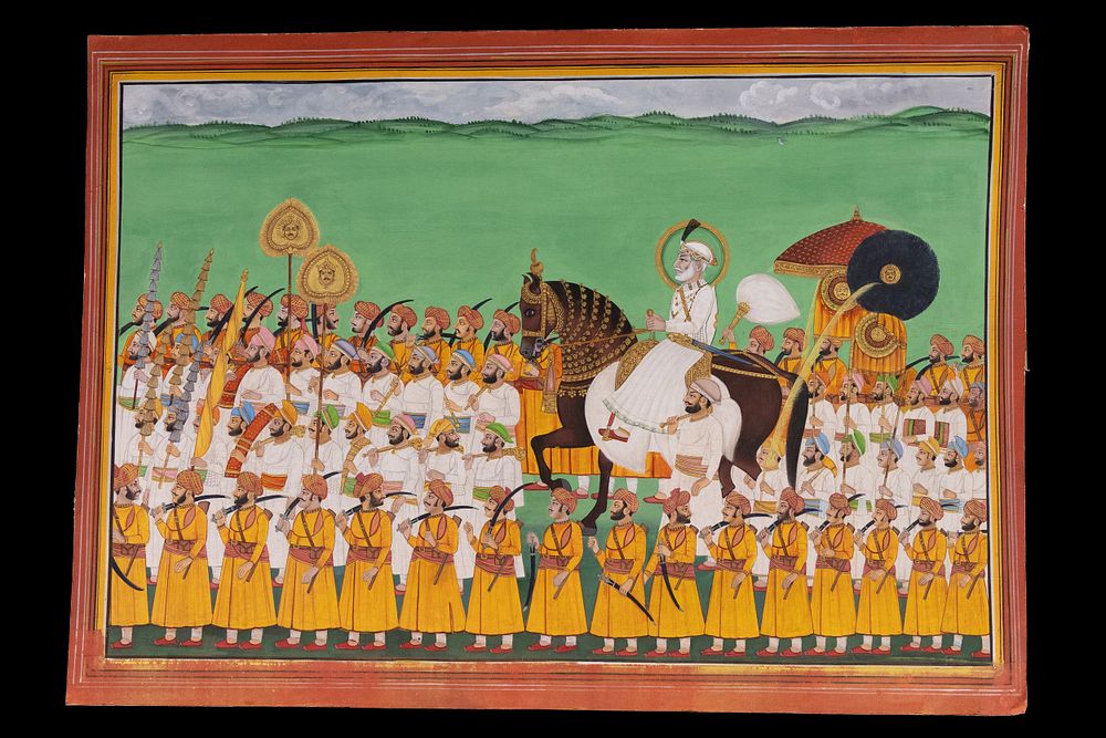Lot 232: An Indian Painting of Mewar Raja on Procession...