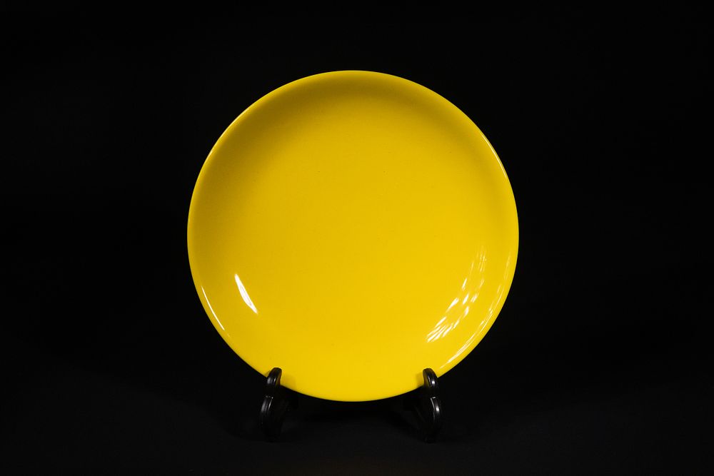 Lot 267: A Chinese Imperial Yellow Glazed Porcelain Dish.