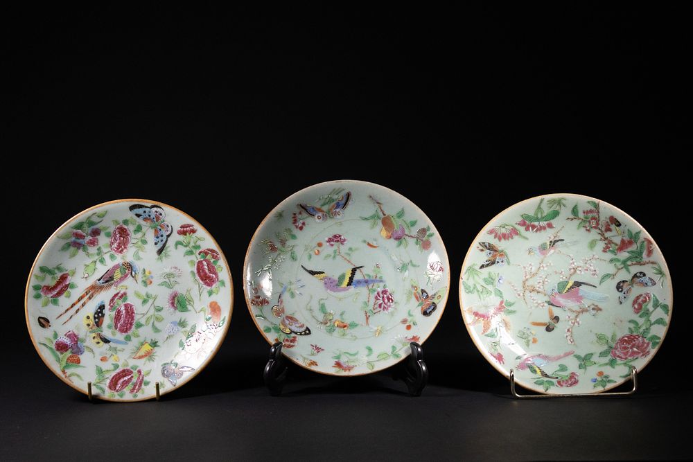 Lot 268: A Lot of Three Chinese Famille Rose Porcelain...