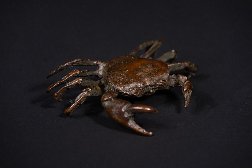 Lot 279: A Japanese Bronze Figure of a Crab.