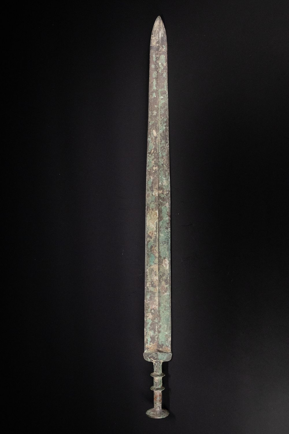 Lot 328: A Chinese Bronze Sword with Ribbed Hilt, Possibly...