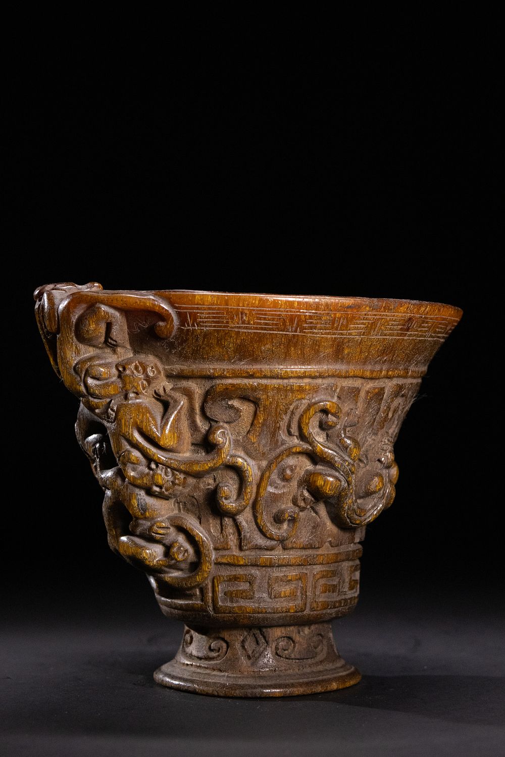 Lot 333: A Chinese Libation Cup with Qianlong Mark.