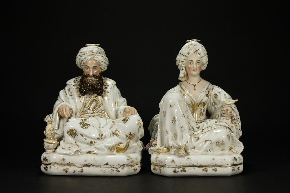 Lot 368: A Pair of Jacob Petit Porcelain Figures Depicting...