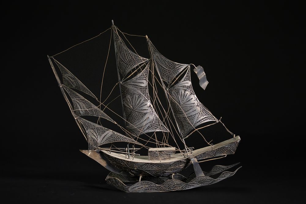 Lot 370: A Silver Wire Filigree Model of an Indonesian...
