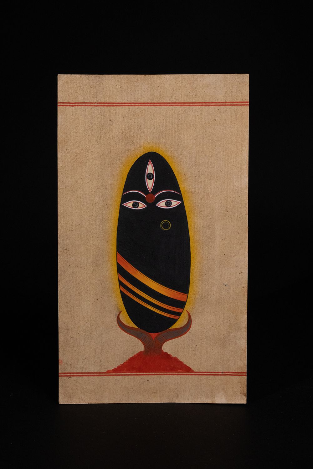 Lot 152: A Tantric Painting of a Shivlinga with Eyes,...