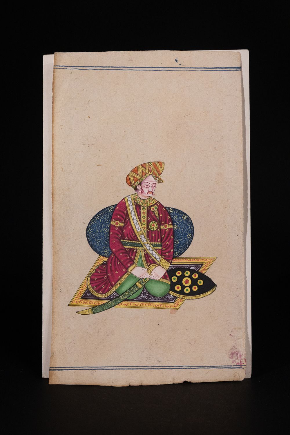 Lot 155: An Indian Miniature Painting of a Seated Nobleman.