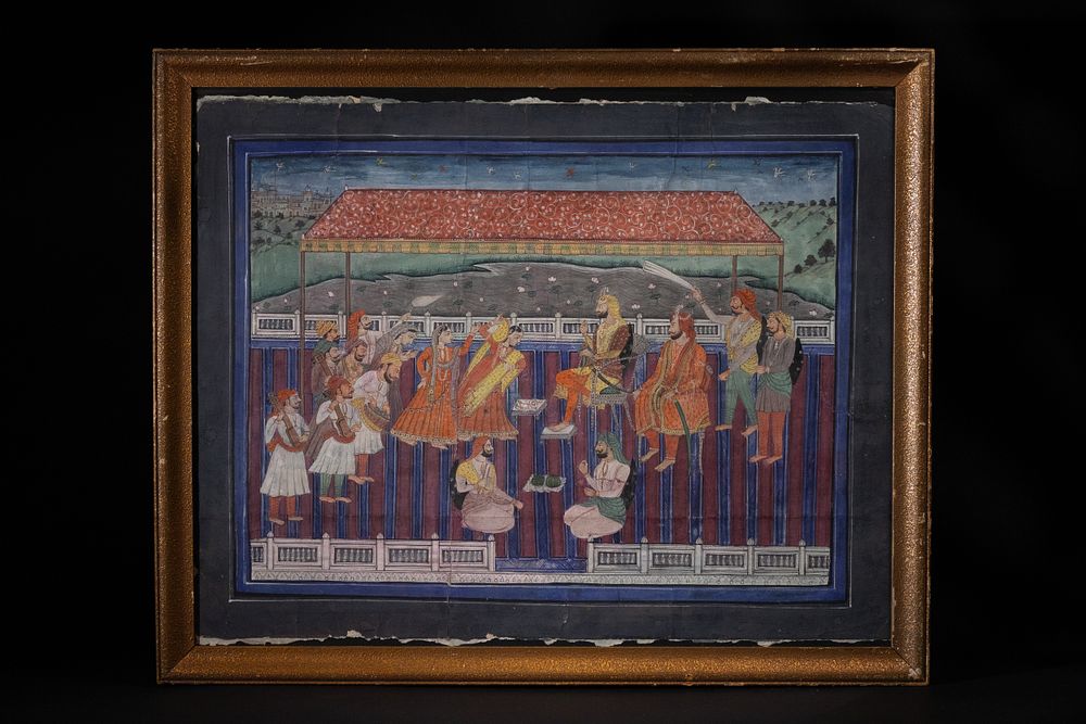 Lot 160: An Indian Mughal Court Scene Painting, circa 18th–19th...