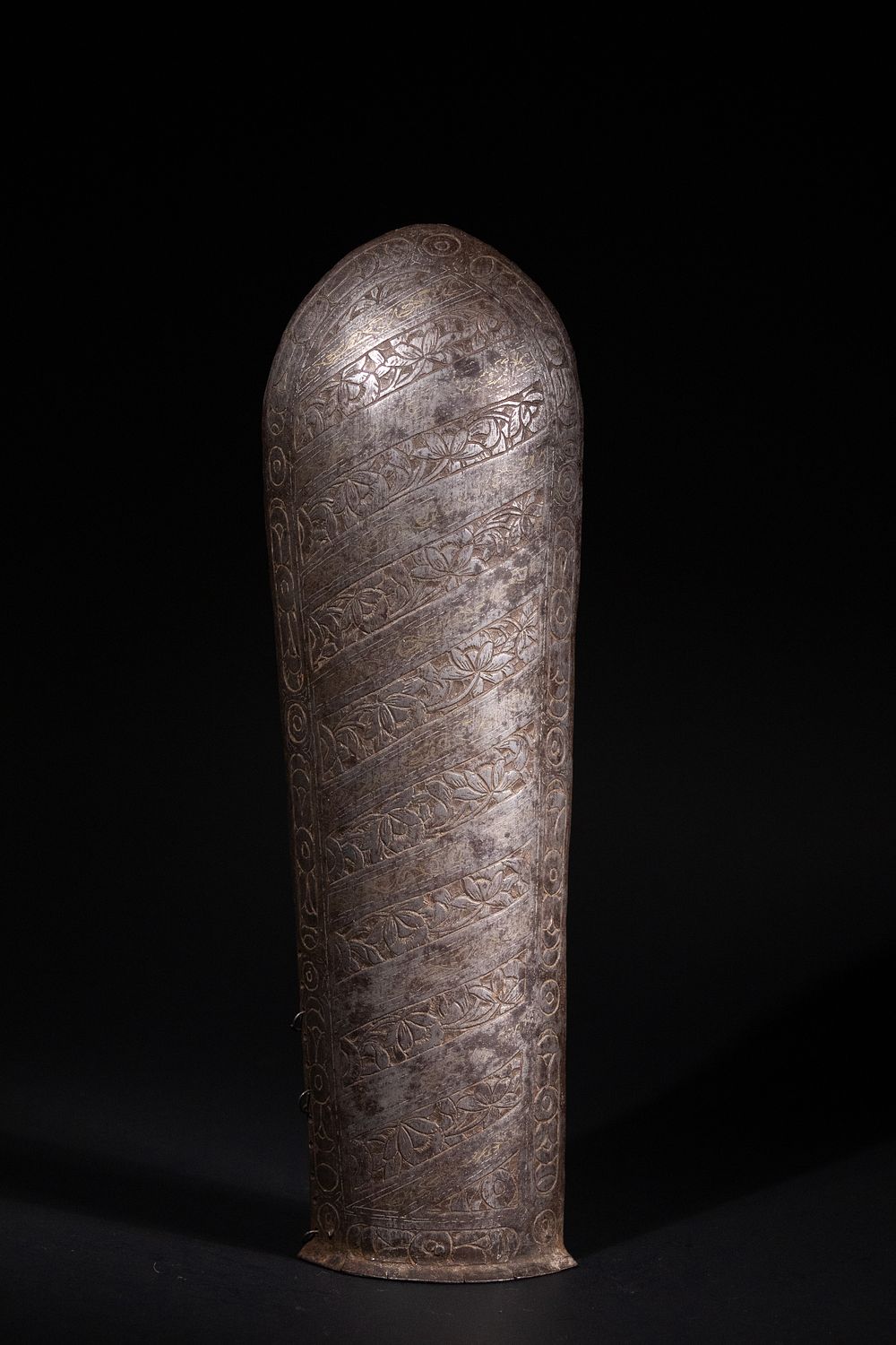 Lot 176: An Indian Steel Arm Shield with Floral Engravings,...