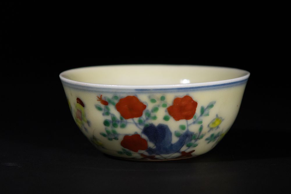 Lot 255: A Chinese Doucai 'Chicken Cup' Style Porcelain Bowl...