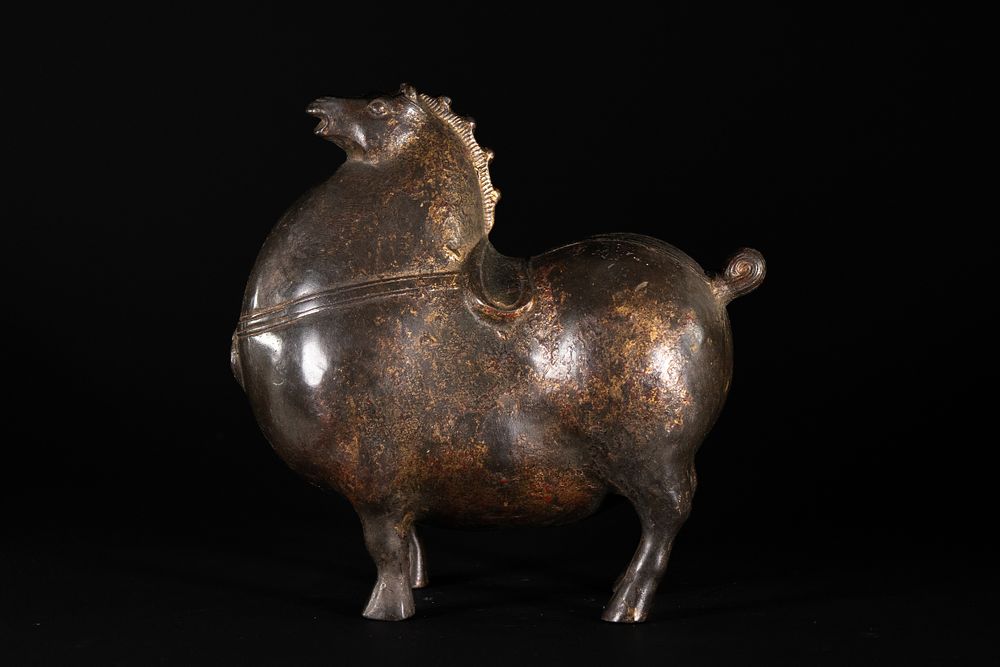 Lot 337: A Chinese Gilt-Bronze Figure of a Horse, Made...