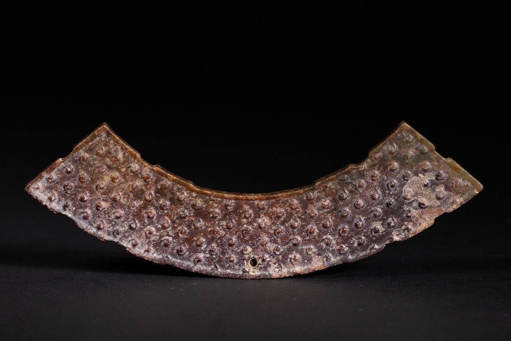 Lot 348: A Warring States Period Millet-Patterned Jade Huang, circa...