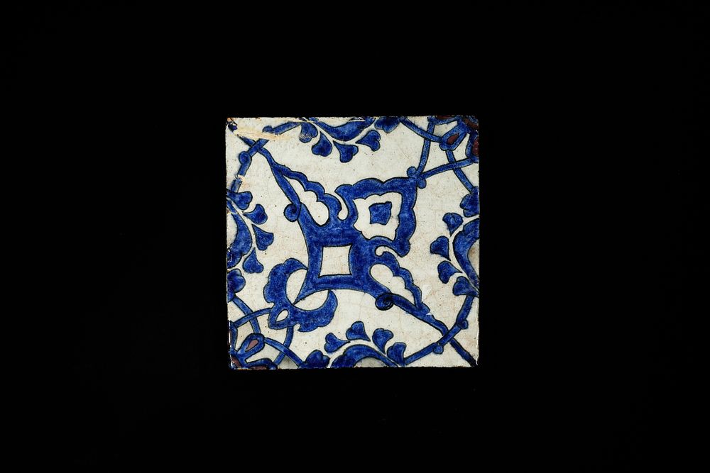 Lot 153: An Iznik Ceramic Tile, Dome of the Rock,...