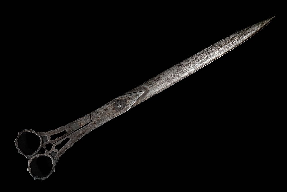 Lot 229: An Ottoman Iron Scissor-Kard Dagger, 19th–20th Century.