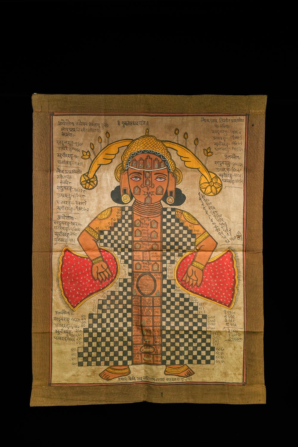 Lot 235: An Indian Jain Tantric Diagram Painting of a...