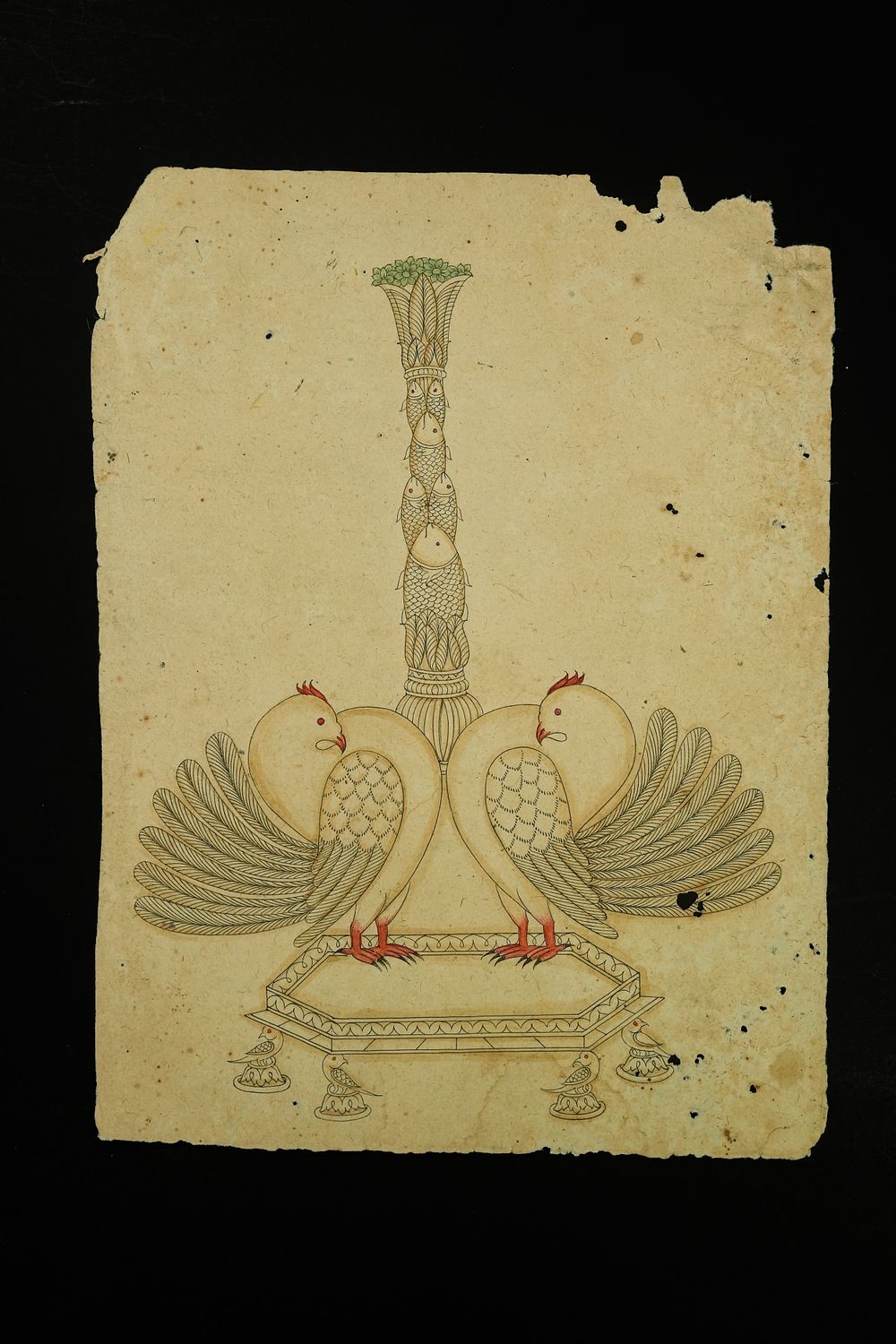 Lot 239: An Indian Ramayana Illustration of Jatayu Attacking Ravana’s...