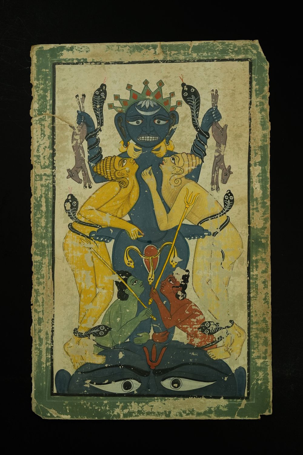 Lot 240: An Indian Tantric Painting of a Multi-Armed Blue...