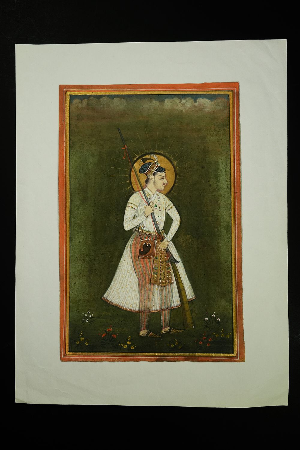 Lot 245: An Indian Mughal Portrait of a Nobleman with...