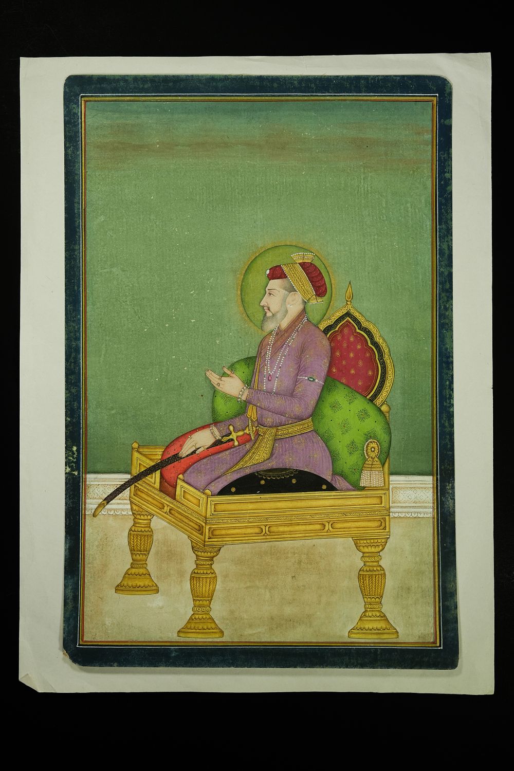 Lot 247: An Indian Miniature Portrait of Maharana Raj Singh...