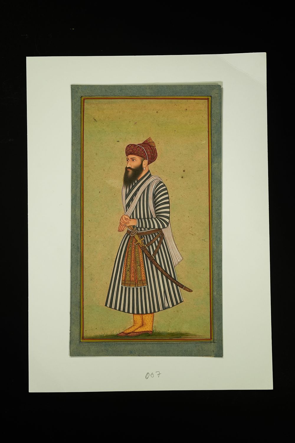 Lot 250: An Indian Mughal Portrait of a Nobleman, 19th...