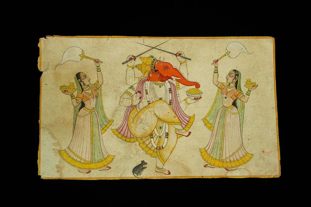 Lot 256: An Indian Pahari-Style Depiction of Ganesha Attended by...